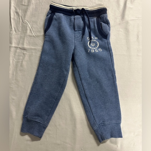 GAP Kids Navy Blue Sweatpants with Logo - Picture 1 of 5